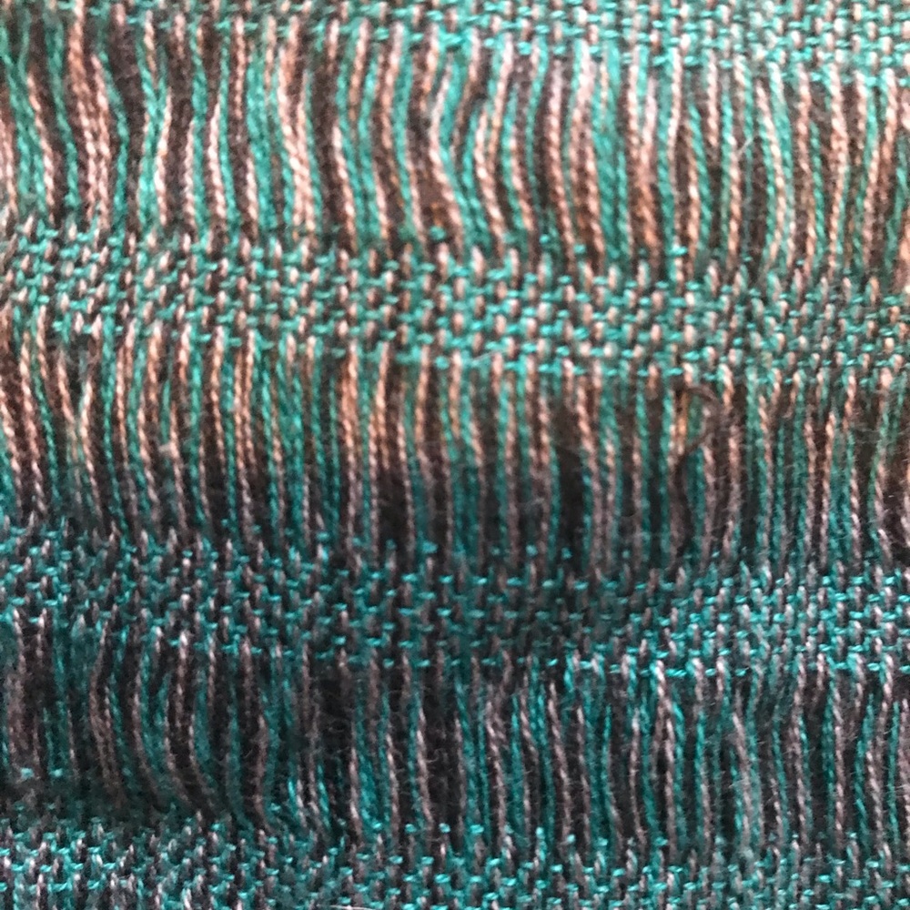 Cotton Hand Woven Teal Scarf